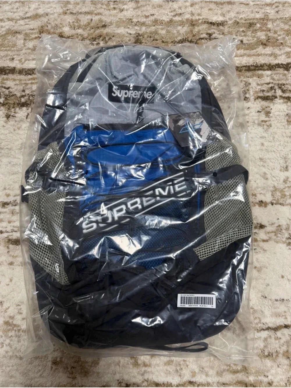 Supreme Blue and Gray Outdoor Backpack for Men 100% Authentic